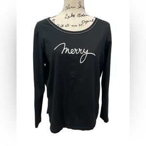 Holiday Cuddl Duds Merry Xl knit Top